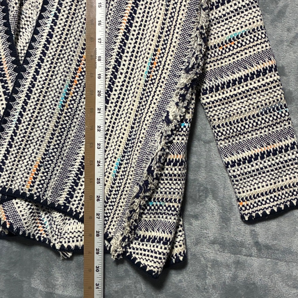 Lucky Brand Pottery Open Front Fringe Knit Cardigan Sweater Women's‎ S - Picture 9 of 9